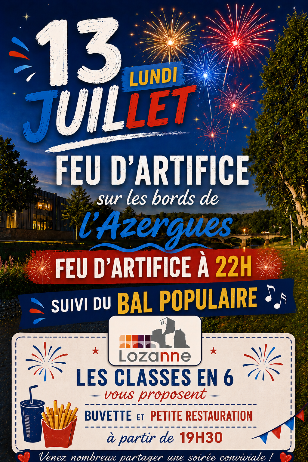 13/07/2026 Bal Populaire et feu d'artifice