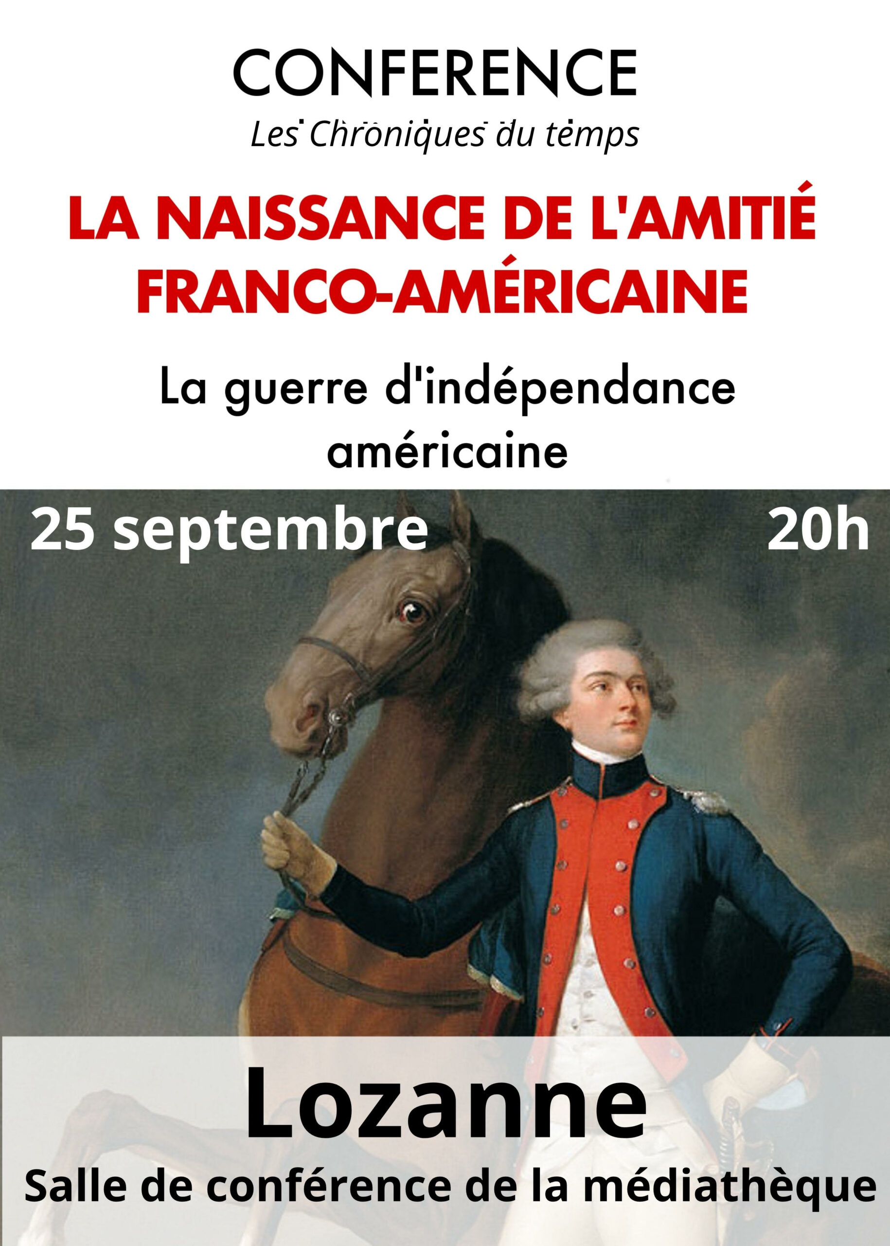 Conférence - la naissance de l'amitié franco-américaine 25/09